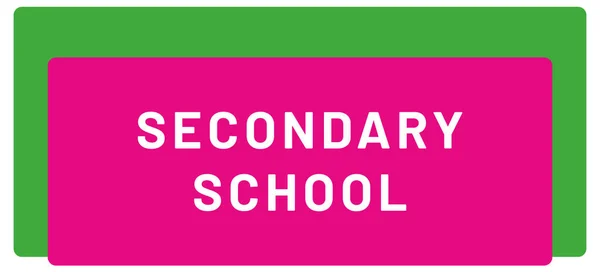 Secondary School Web Sticker Button — Stock Photo, Image