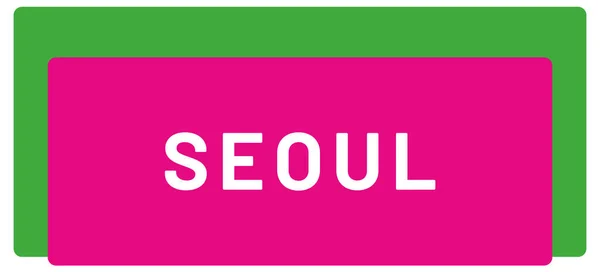 Web Label Sticker Seoul — Stock Photo, Image