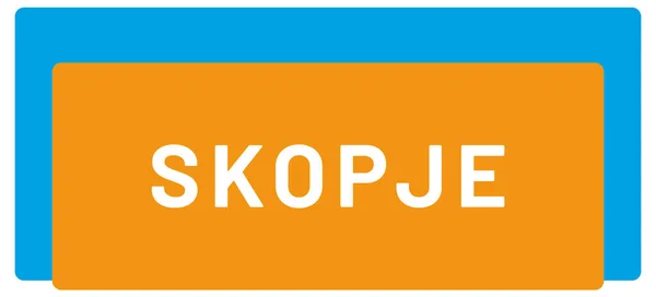 Etichetta Web Adesivo Skopje — Foto Stock