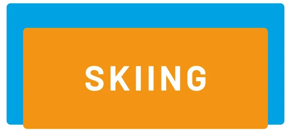 Web Sport Label Skifahren — Stockfoto