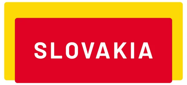 Web Label Sticker Slovakia — Stock Photo, Image