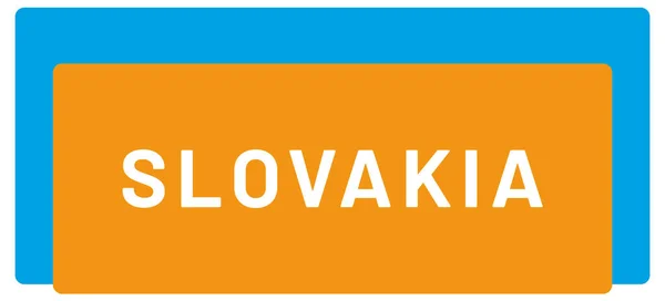 Web Label Sticker Slovakia — Stock Photo, Image