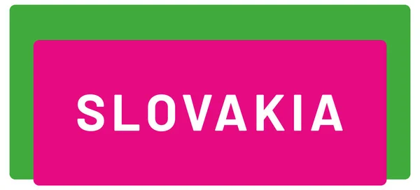 Web Label Sticker Slovakia — Stock Photo, Image