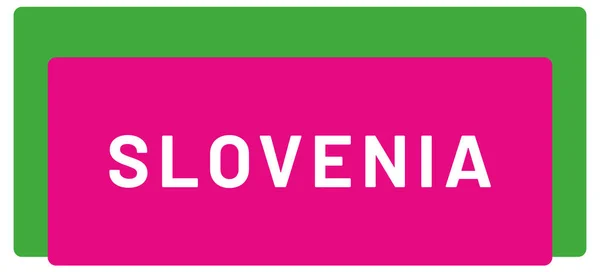 Web Label Sticker Slovenia — стокове фото