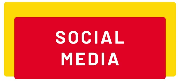 Кнопка Наклейки Соціальних Мереж — стокове фото