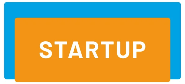 Startup Web Klistermärke Knapp — Stockfoto