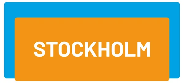 Web Label Sticker Stockholm — Stockfoto