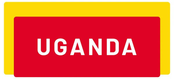 Web Etiketa Samolepka Uganda — Stock fotografie