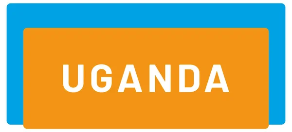 Web Etiketten Aufkleber Uganda — Stockfoto