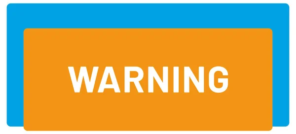 Warning Web Sticker Button — Stock Photo, Image