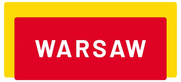 Web Label Sticker Warsaw — стокове фото