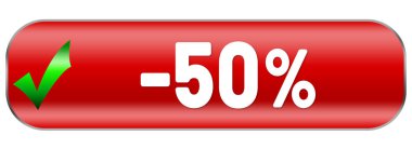 % 50 indirimli Web Yapıştırıcı Düğmesi