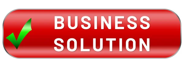 Business Solution Web Przycisk Naklejki — Zdjęcie stockowe