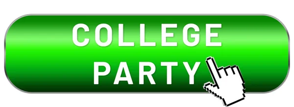 College Party Web Przycisk Naklejki — Zdjęcie stockowe
