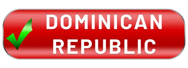 Web Label Sticker Dominican Republic — Stock Photo, Image