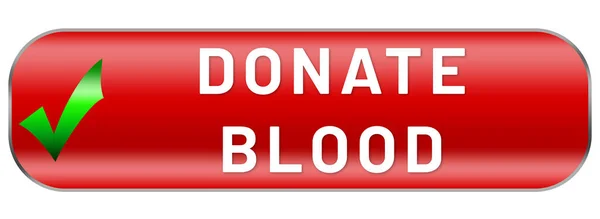 Donare Sangue Web Adesivo Pulsante — Foto Stock