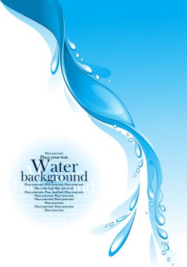 Su sıçrama. (vektör çizim)