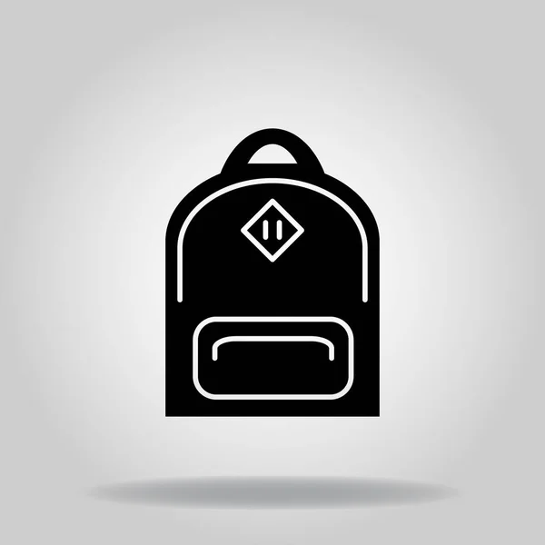Logo Oder Symbol Des Bagpack Symbols Mit Schwarzem Füllstil — Stockvektor