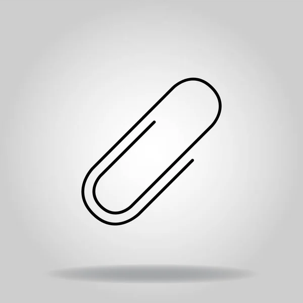 Logo Symbool Van Paperclip Het Zwart — Stockvector