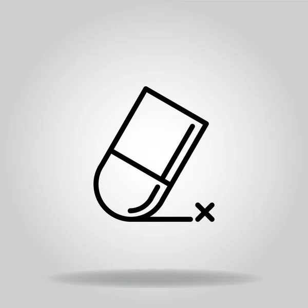Logo Symbole Icône Gomme Avec Style Ligne Noire — Image vectorielle