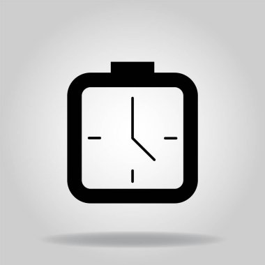 Siyah dolgu biçimli zamanlayıcı saat simgesi veya simgesi