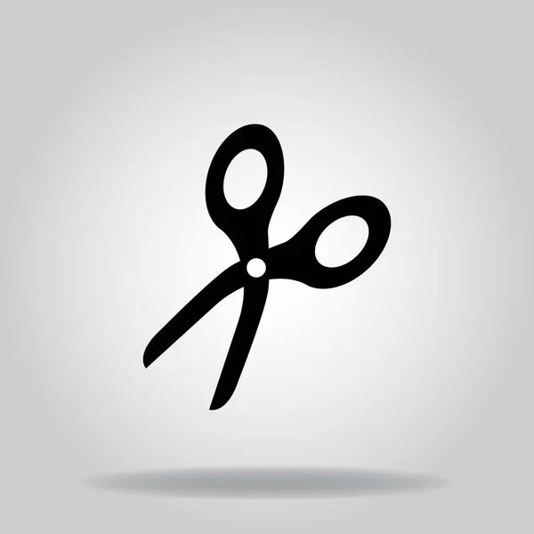 Логотип Символ Иконки Ножниц Черным Стилем Заливки — стоковый вектор