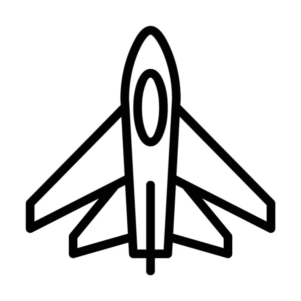 Λογότυπο Σύμβολο Εικονιδίου Αεροπλάνου Στυλ Μαύρης Γραμμής — Διανυσματικό Αρχείο