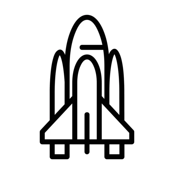 Logotyp Eller Symbol För Raket Set Ikon Med Svart Linje — Stock vektor