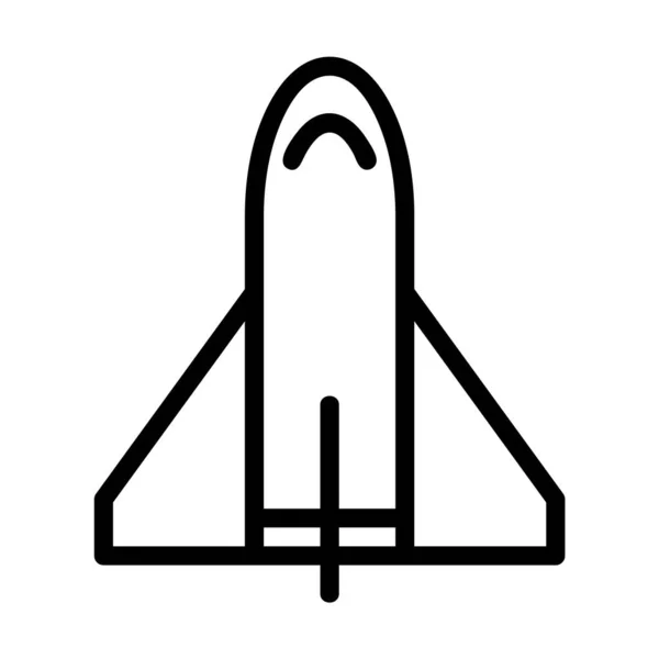 Логотип Символ Ракеты Стиле Черной Линии — стоковый вектор