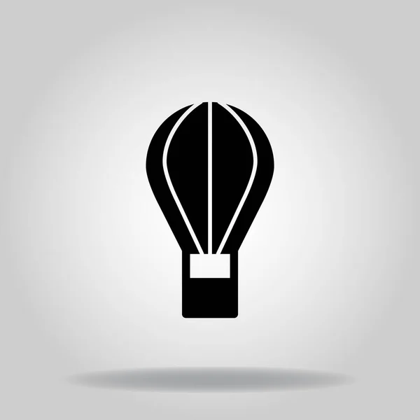 Λογότυπο Σύμβολο Του Εικονιδίου Του Αερόστατου Μαύρο Στυλ Πλήρωσης — Διανυσματικό Αρχείο