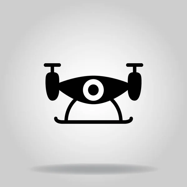 Logotipo Símbolo Ícone Drone Com Estilo Preenchimento Preto — Vetor de Stock
