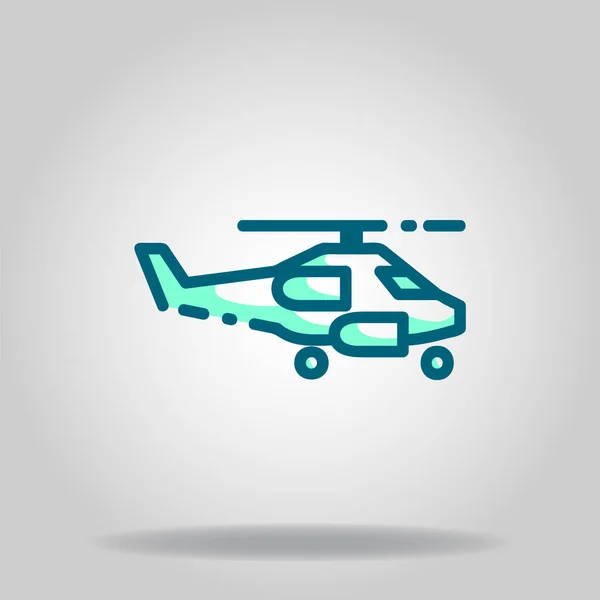 Λογότυπο Σύμβολο Του Στρατιωτικού Εικονιδίου Ελικόπτερο Twotone Μπλε Χρώμα Στυλ — Διανυσματικό Αρχείο