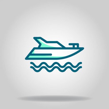 Yat simgesinin simgesi ya da logosu ikişer mavi renkte