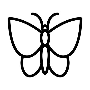 Siyah çizgi biçimli kelebek simgesi ya da simgesi