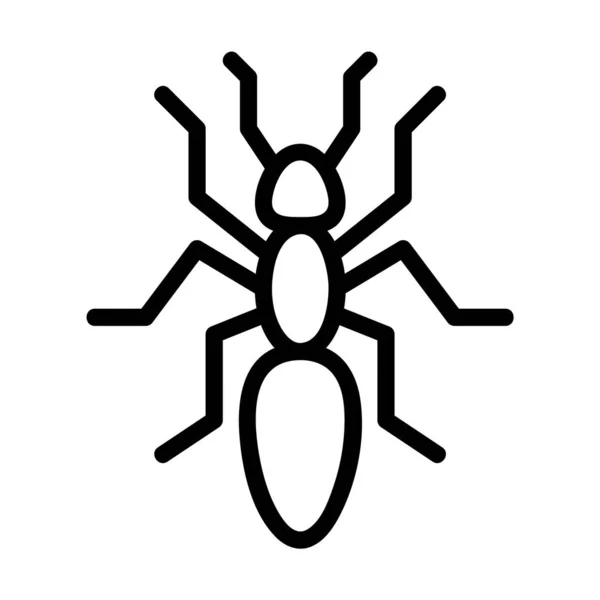 Logo Oder Symbol Des Ameisensymbols Mit Schwarzer Linie — Stockvektor