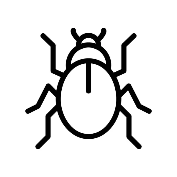 Logo Oder Symbol Des Insektensymbols Mit Schwarzem Linienstil — Stockvektor