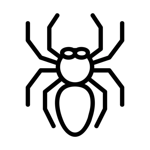 Logo Oder Symbol Des Spinnensymbols Mit Schwarzer Linie — Stockvektor