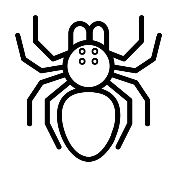 Logo Symbool Van Tarantula Icoon Met Zwarte Lijn Stijl — Stockvector