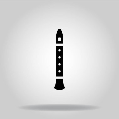 Siyah doldurma biçimli flüt simgesinin logosu veya sembolü