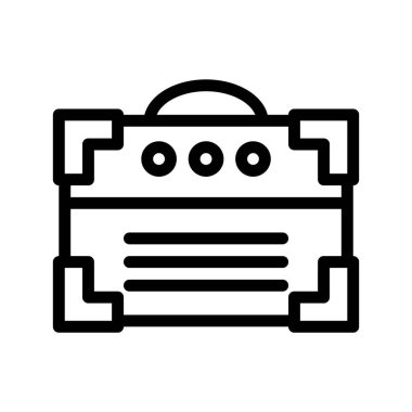 Siyah çizgi biçimli amplifikatör simgesi veya simgesi