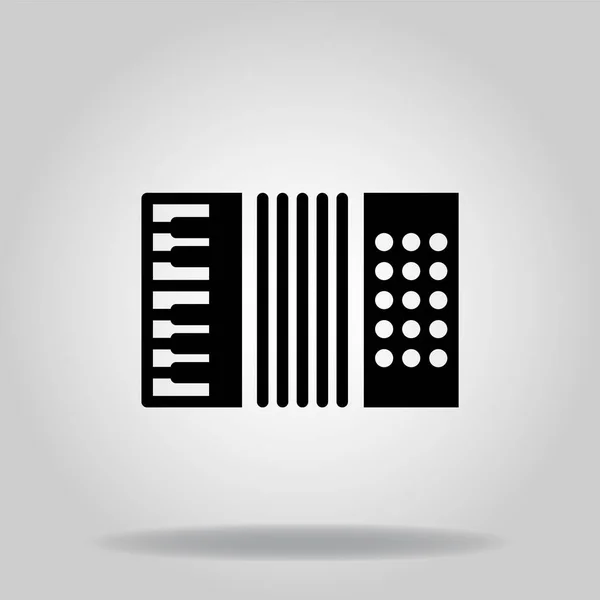 Λογότυπο Σύμβολο Του Ακορντεόν Εικονίδιο Μαύρο Στυλ Πλήρωσης — Διανυσματικό Αρχείο