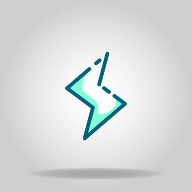 İkili mavi renk biçimli flaş simgesi ya da simgesi