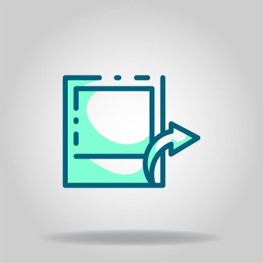 İkili mavi renk biçimli simgeye göndermenin logosu veya sembolü