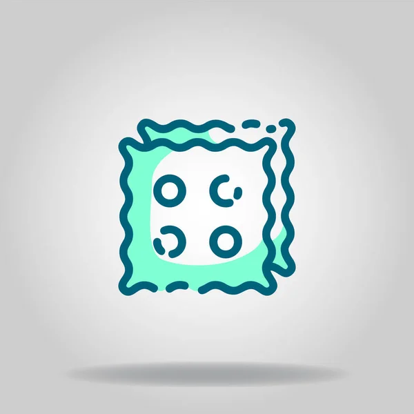 Logotipo Símbolo Del Icono Galleta Con Estilo Color Azul Dos — Vector de stock