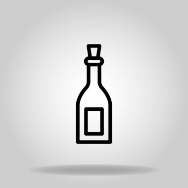 Siyah çizgi biçimli bira simgesi veya logosu