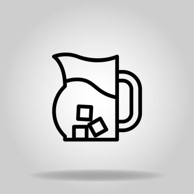 Siyah çizgi biçimli buz dağıtıcı simgesi logosu veya sembolü