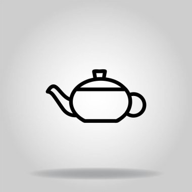Siyah çizgi biçimli kettle simgesinin logosu veya sembolü