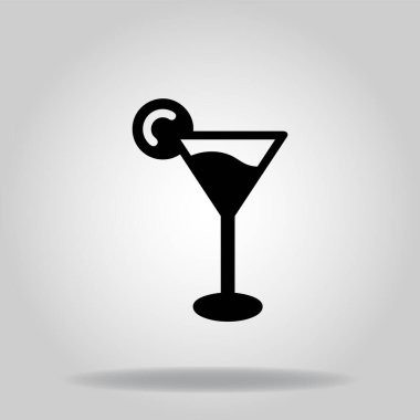 Siyah dolgu biçimli alkol simgesi ya da simgesi