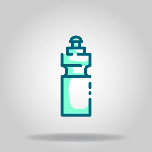Логотип Символ Значка Велосипедной Бутылки Двухцветным Синим Цветом — стоковый вектор