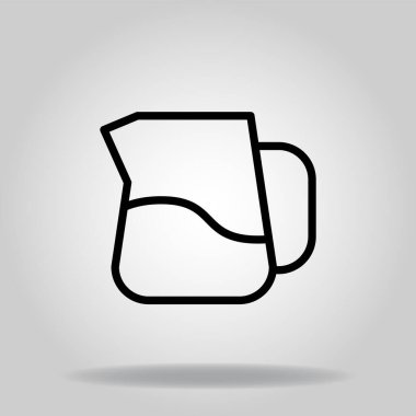 Siyah çizgi biçimli süt köpüğü simgesi ya da logosu